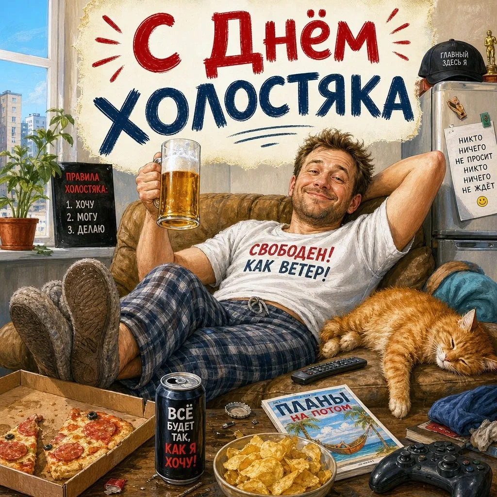 💙 7 августа — Международный день холостяка 💙