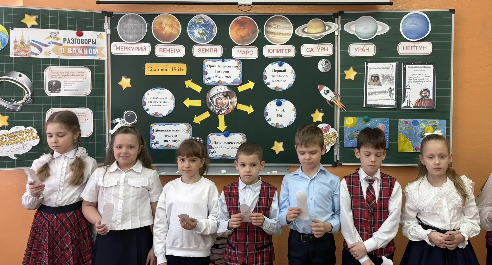 🌎🪐🌙Сегодня во всех школах страны прошли внеурочные занятия «Разговоры о важном»,темой которых стала 