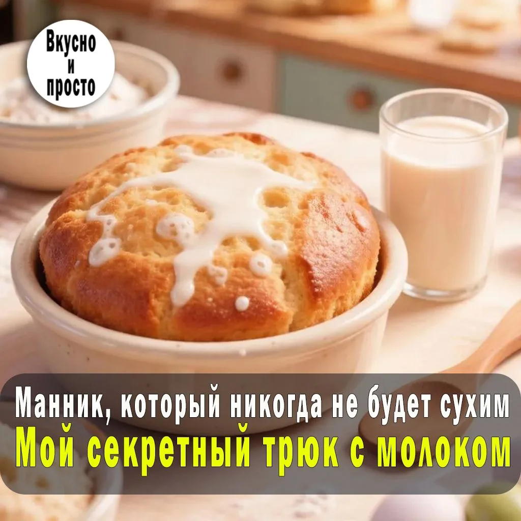 Манник, который никогда не будет сухим. Мой секретный трюк с молоком