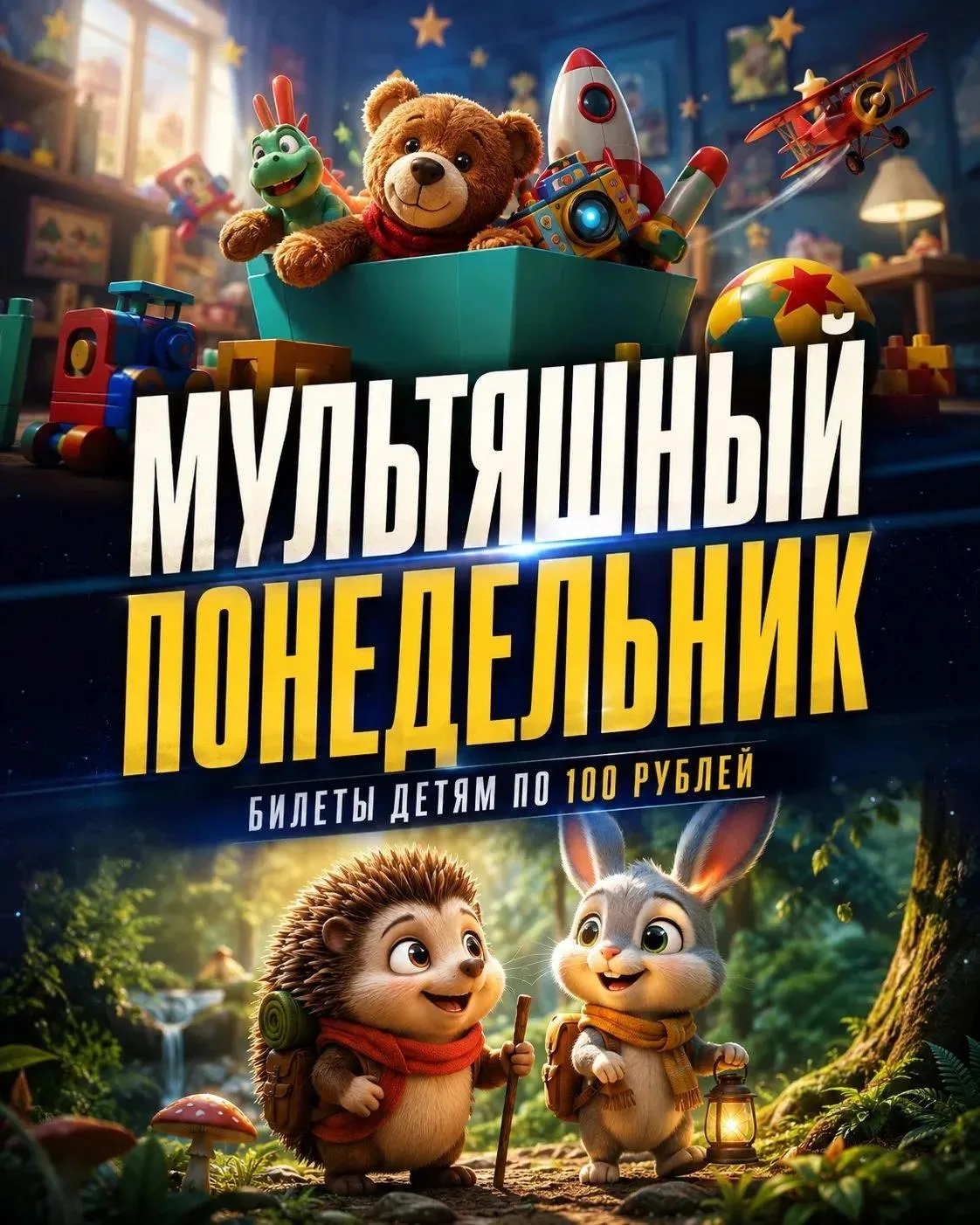 🎬 МУЛЬТЯШНЫЙ ПОНЕДЕЛЬНИК В ЛУКИ ПАРК СИНЕМА! 6+