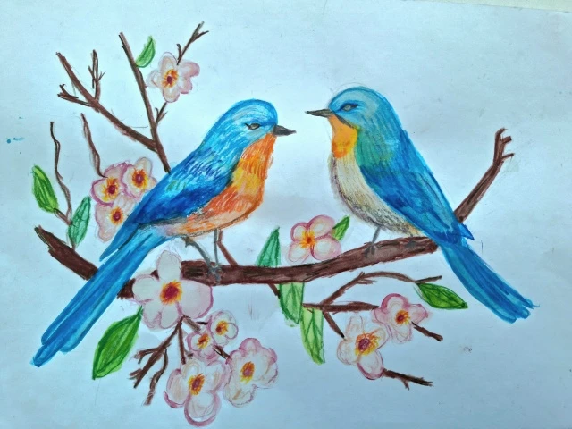 🌱🌸🕊Мелодии весны:  птицы и цветы на наших работах 🌷🐣🌱