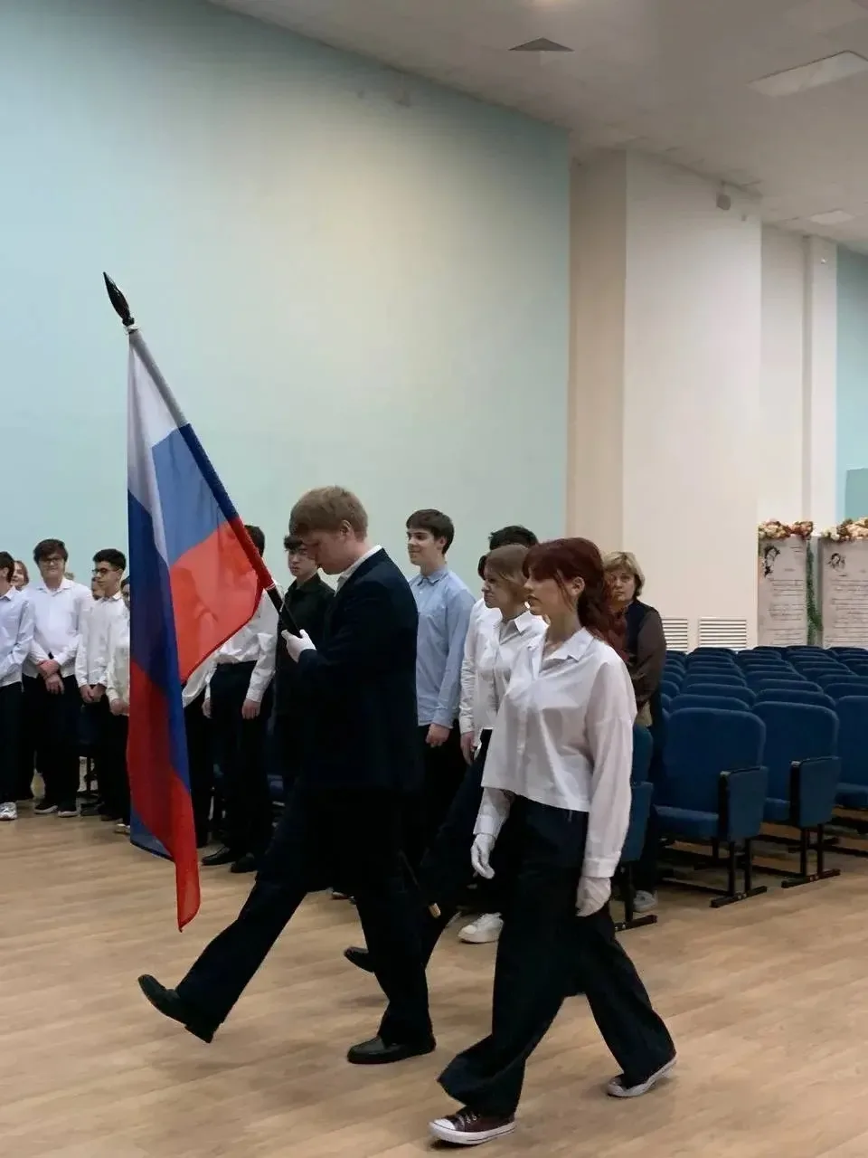 🗓️16 февраля состоялась еженедельная торжественная линейка, посвященная церемонии поднятия Государст