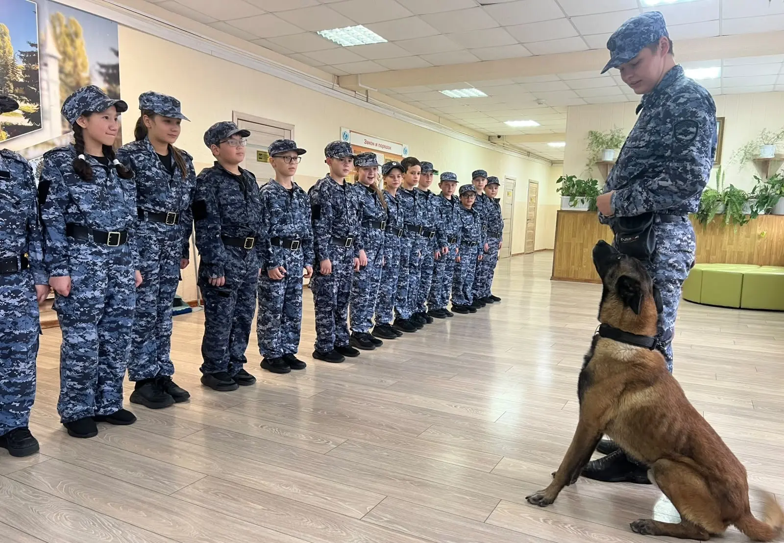 «Сидеть!», «Искать», «Служить»: Пятигорские кинологи привели в восторг учеников класса МВД