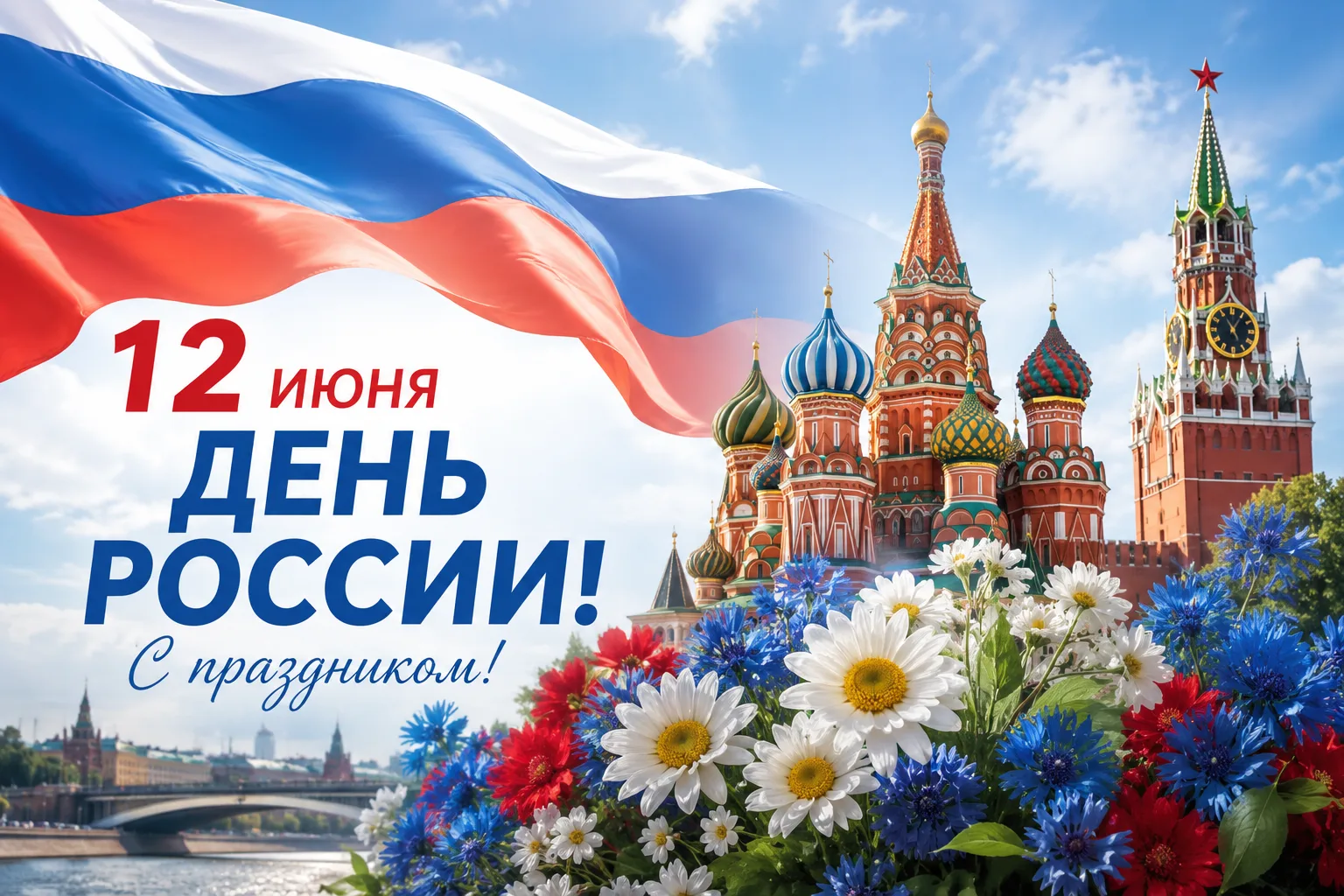 🇷🇺 День России — государственный праздник, объединяющим прошлое, настоящее и будущее нашей Великой