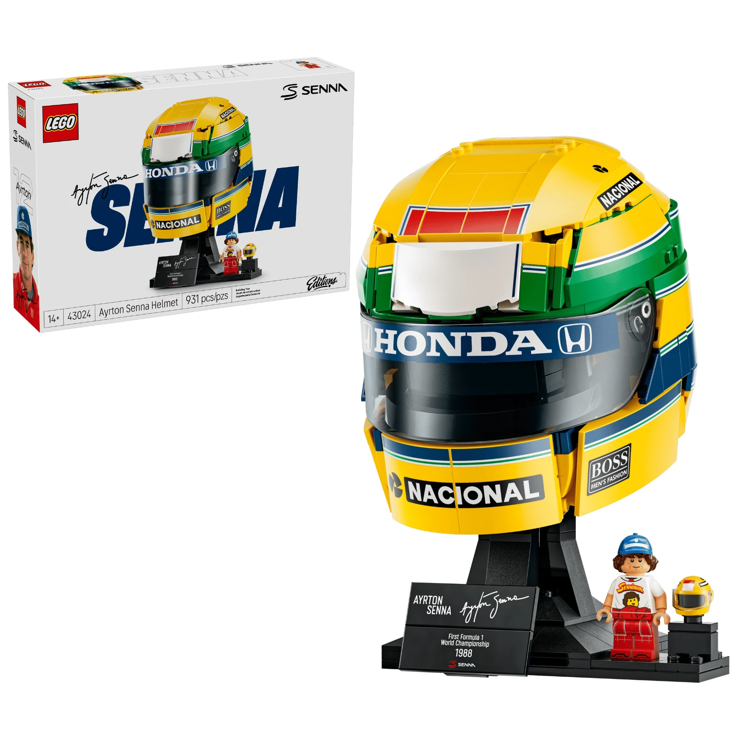 🇧🇷 LEGO выпустила коллекционный набор «Шлем Айртона Сенны», воссоздающий культовый же...