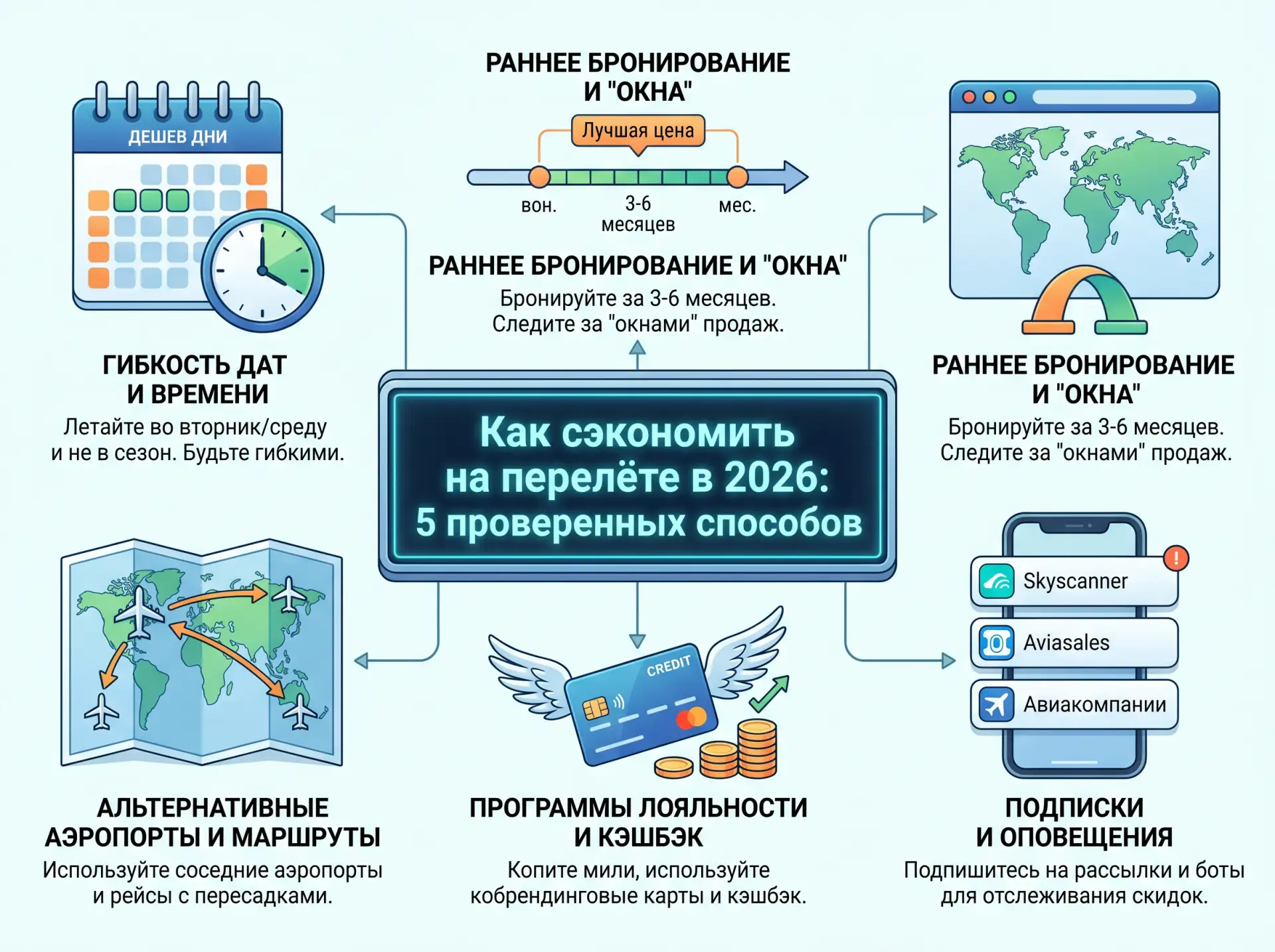 ✈️ Как сэкономить на перелёте в 2026: 5 проверенных способов 💰

Хотите летать дешевле? Делимся рабо