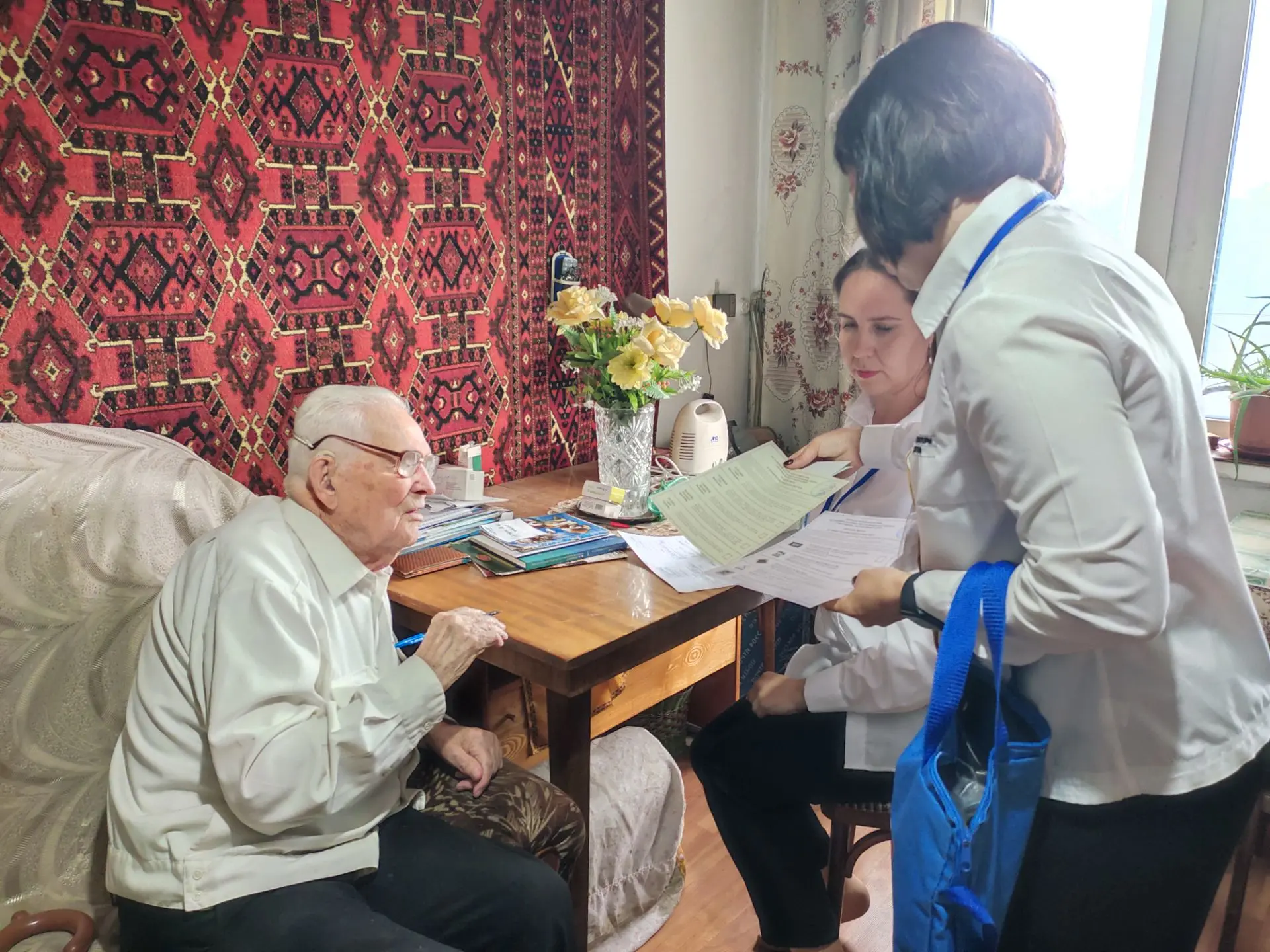 Участник Великой Отечественной войны, ветеран МВД Николай Максимович Сячин проголосовал...