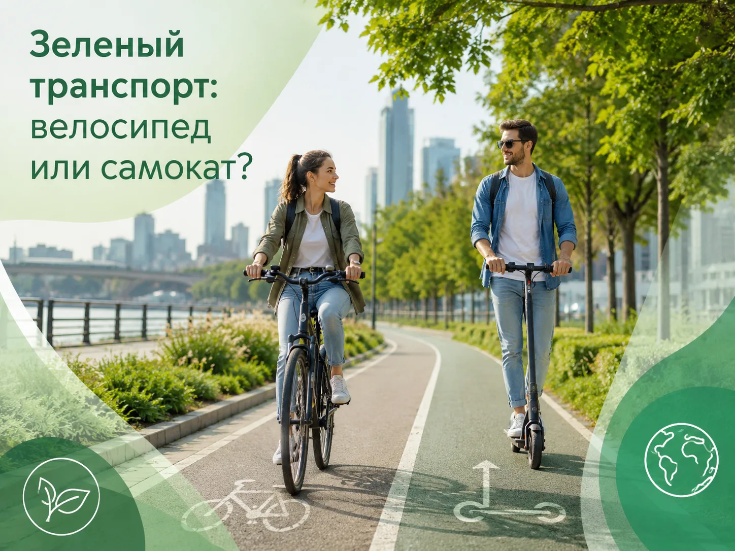🚲 Зелёный транспорт: велосипед или самокат? 🛴