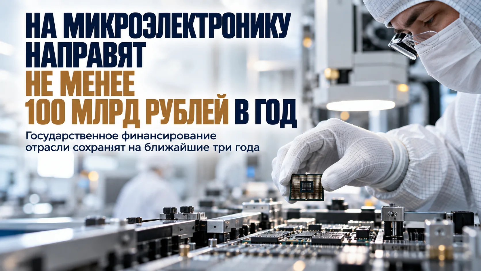 На микроэлектронику направят не менее 100 млрд рублей в год