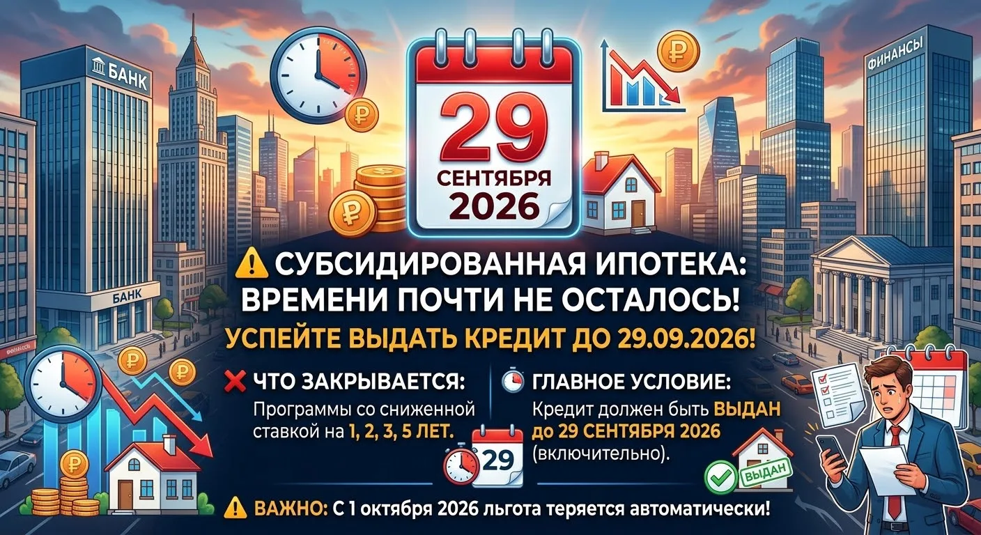 🏦 Дождались. С 1 октября субсидированная ипотека уходит.