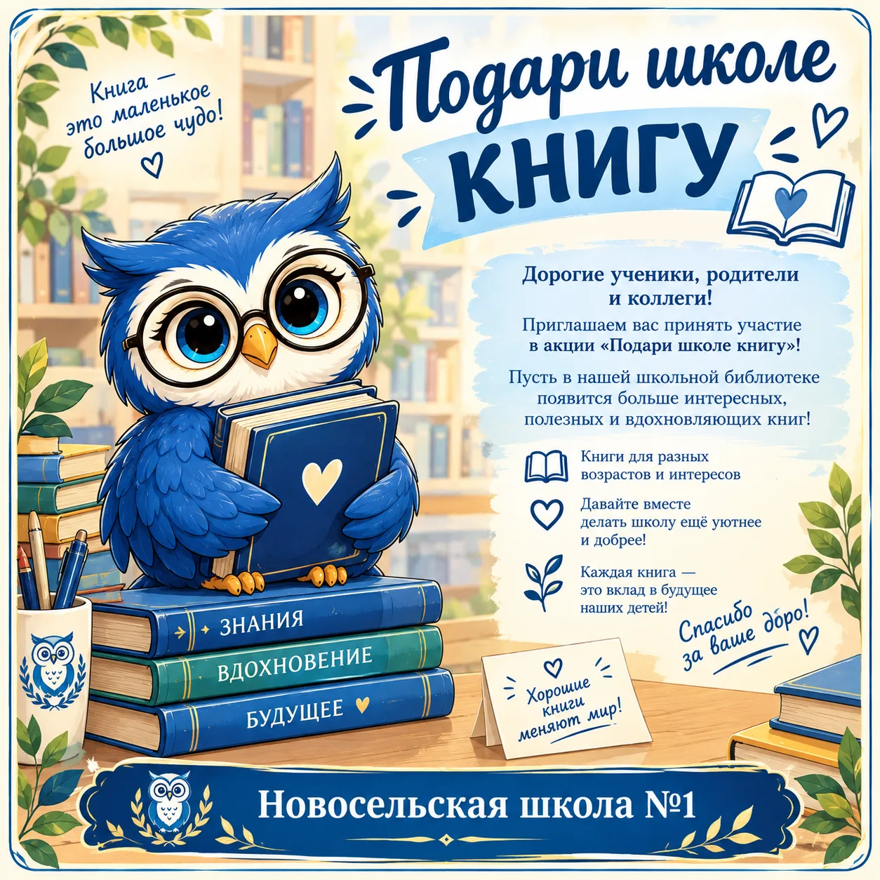 📚 ПОДАРИ ШКОЛЕ КНИГУ📚