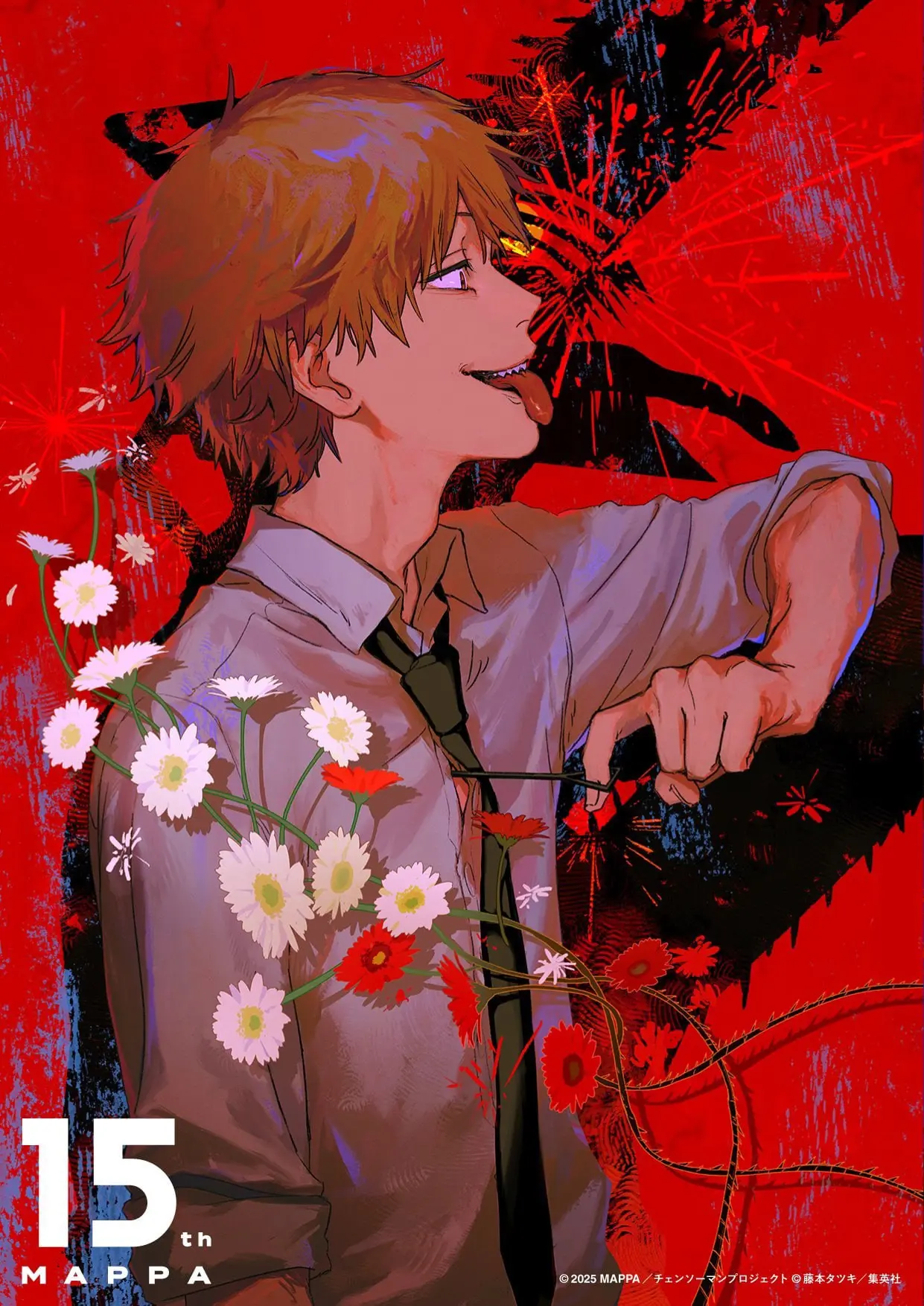 ⚡️Новые иллюстрации аниме «Человек-бензопила» к 15-летию студии MAPPA!