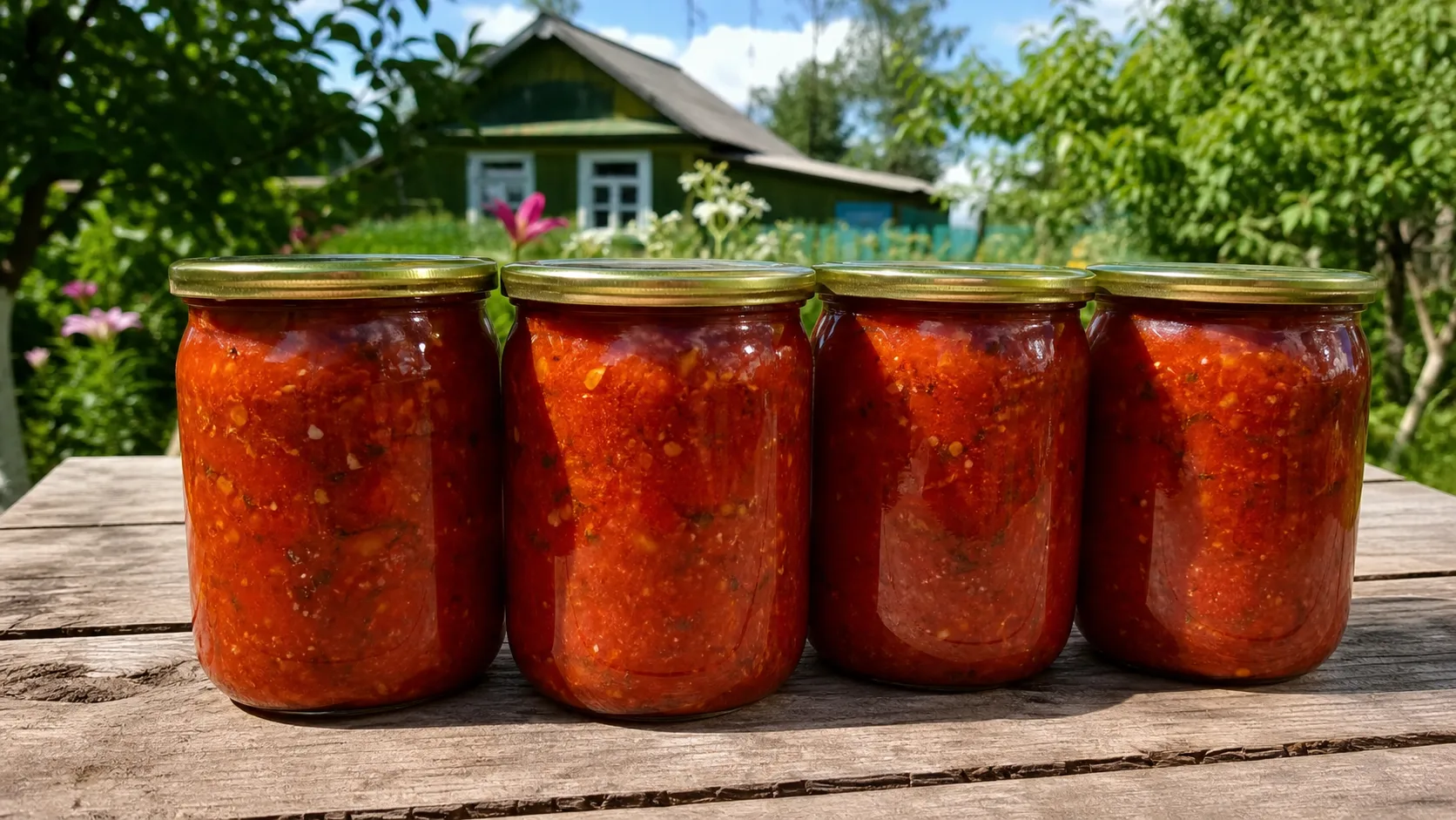 Ароматная домашняя аджика из помидоров и перца 🍅🌶️✨