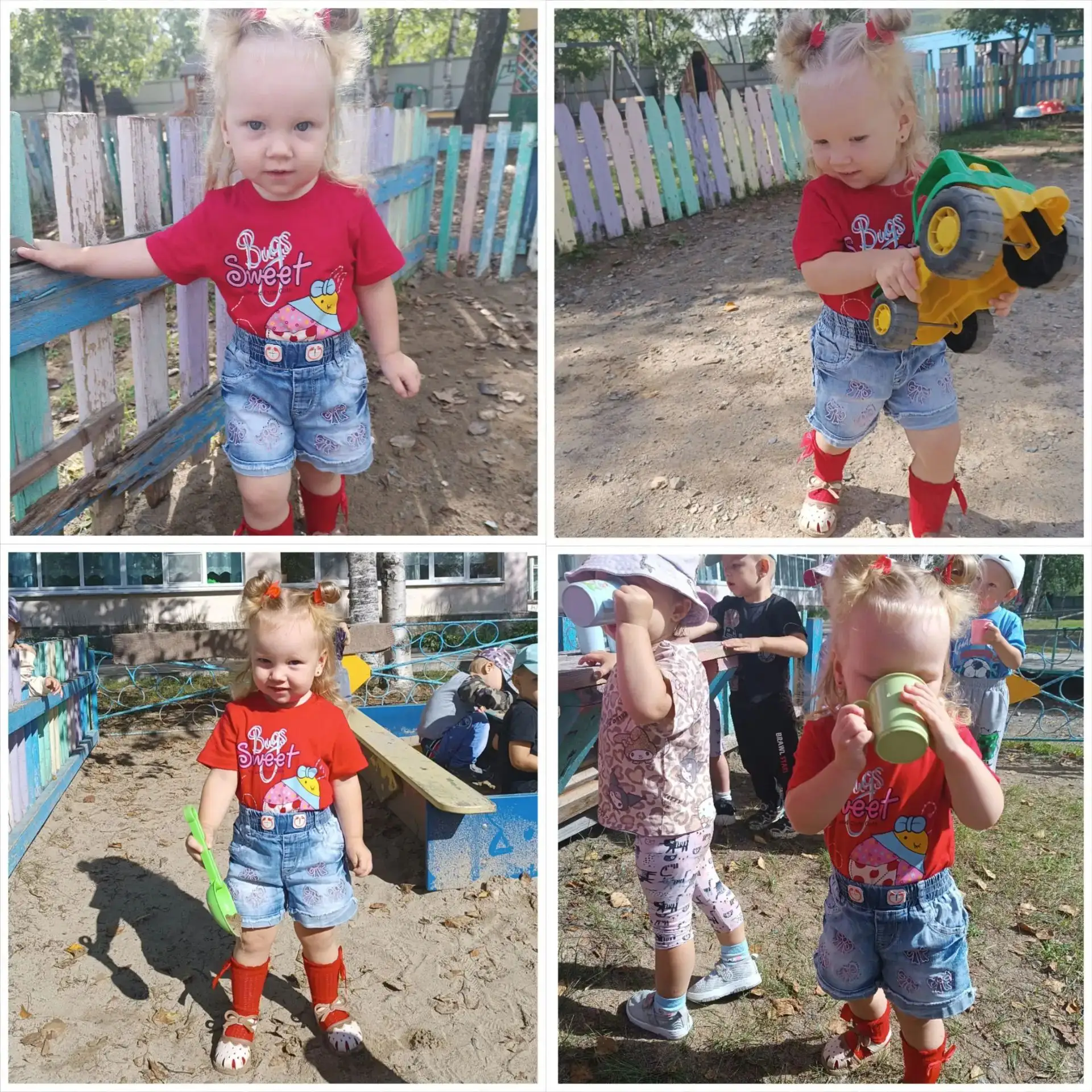 Вот как прошел  первый день у нашей малышке Кирочке  👍👏🫠.