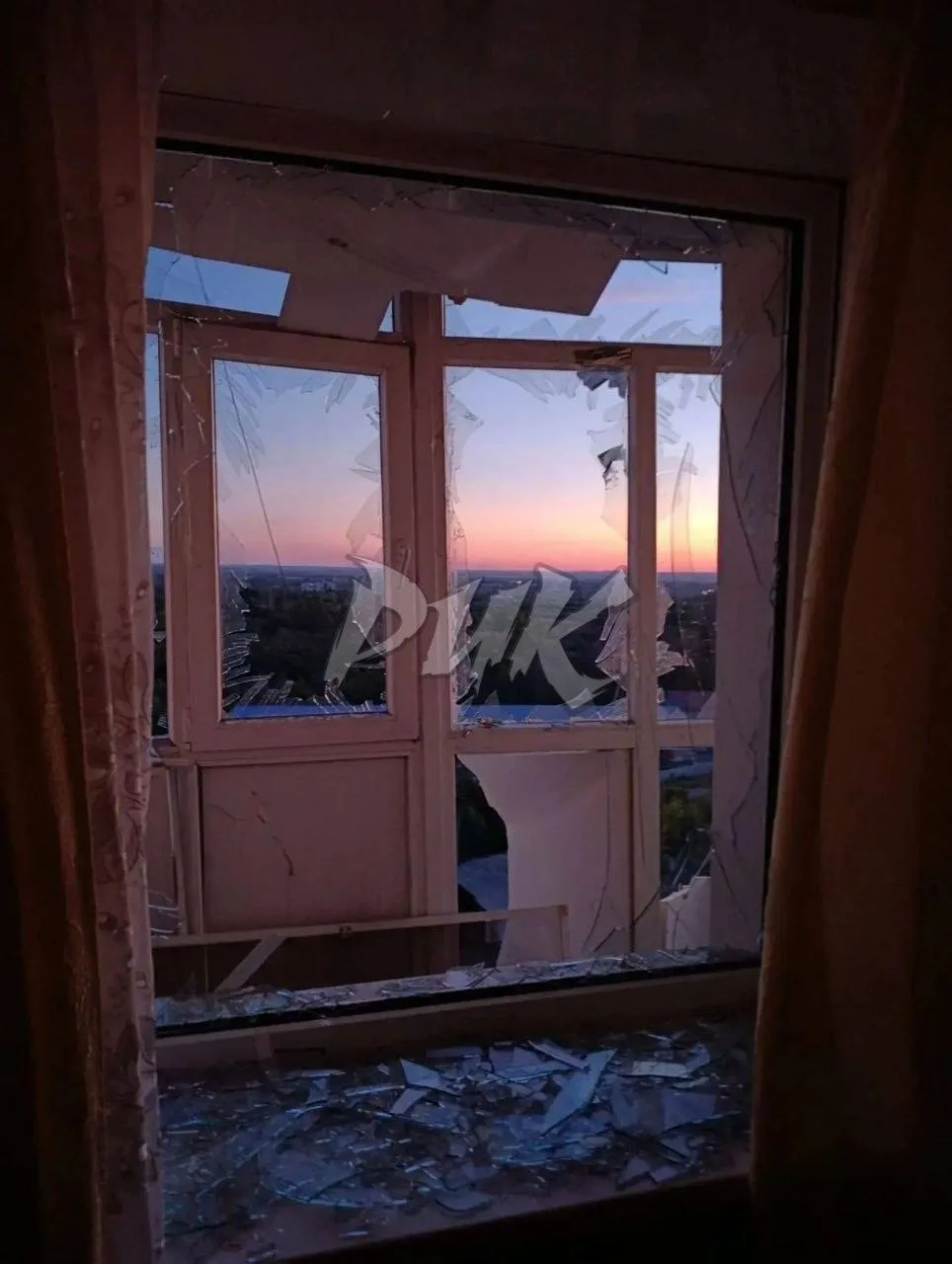 Последствия атаки БПЛА в Горловке