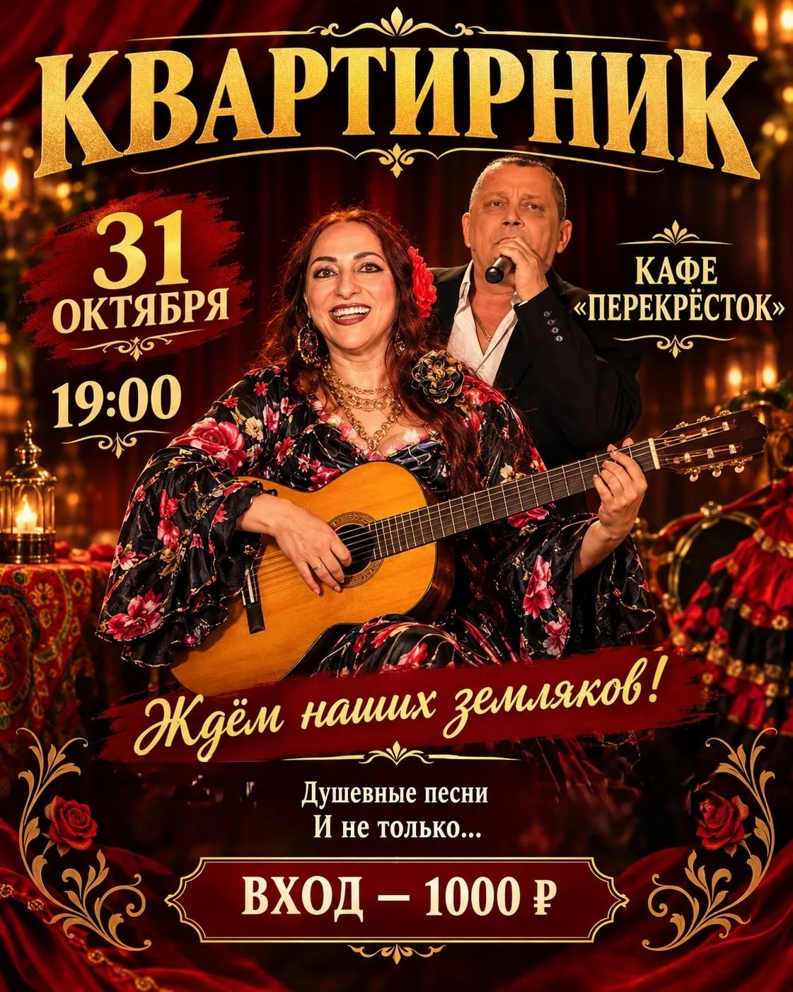 Душевный квартирник в кафе «Перекрёсток»