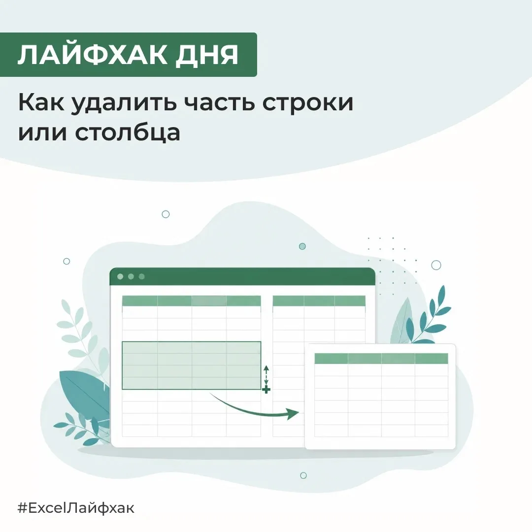 Если нужно внести правки в одну из таблиц: удалить строки или столбцы, то возникает вопрос, как это 