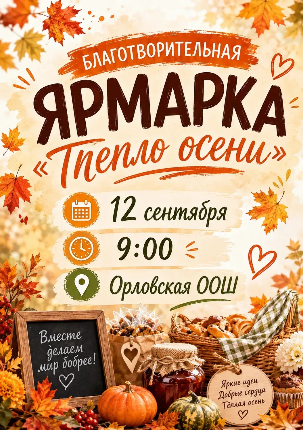 🍁 БЛАГОТВОРИТЕЛЬНАЯ ЯРМАРКА «ТЕПЛО ОСЕНИ» 🍁