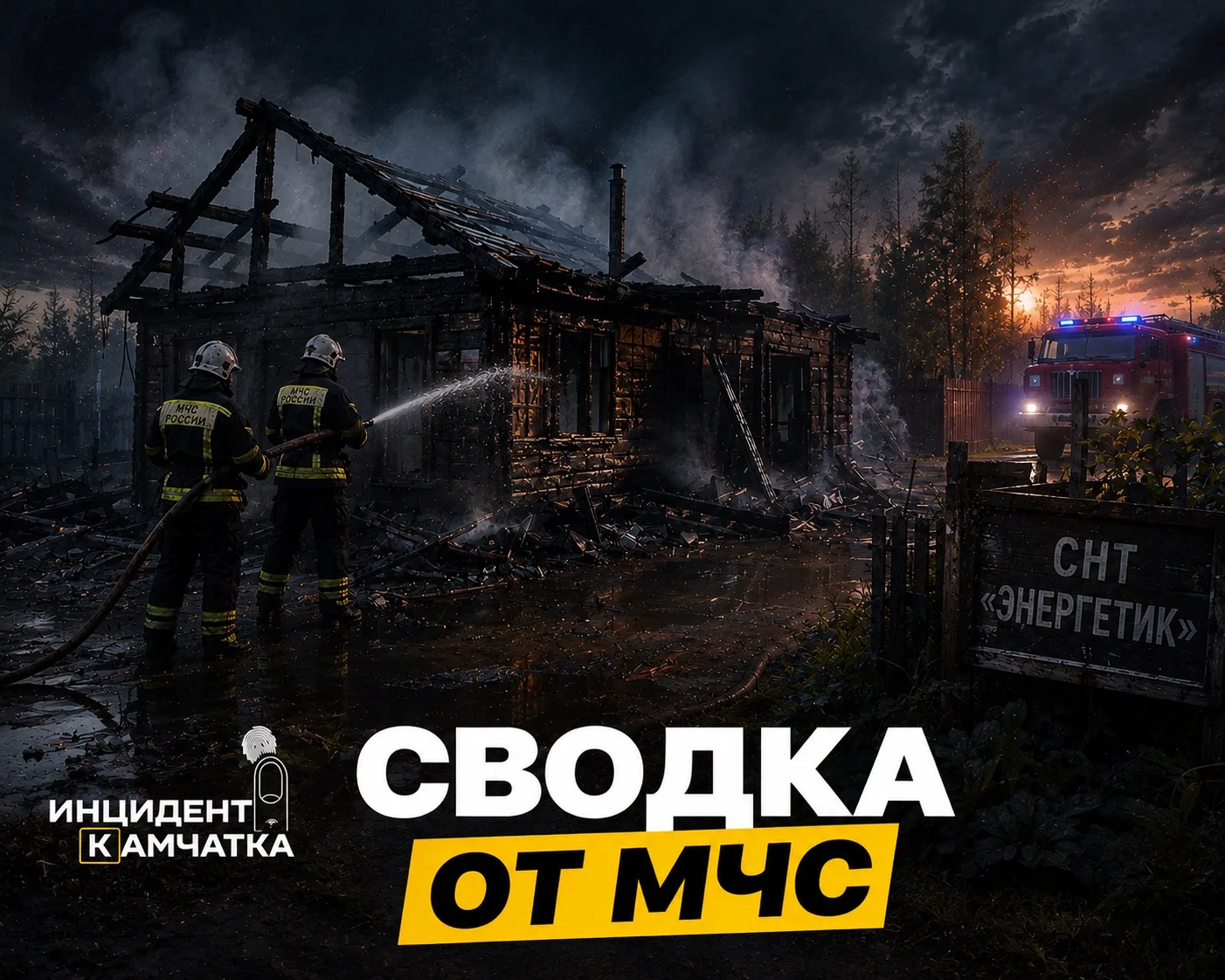 🚨 Баня сгорела полностью: сводка от МЧС с 06:00 29 августа по 06:00 30 августа