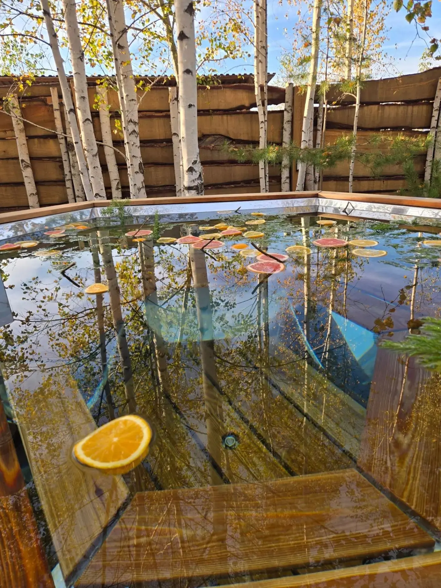 Посмотрите, какая кристально прозрачная вода в нашем чане! 🌿🍊Сегодня встречаем Гостей...