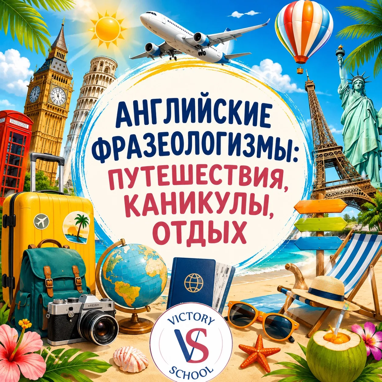 ✈️🌞 Собираетесь в отпуск? Тогда сохраните несколько полезных английских фразеологизмов, которые при