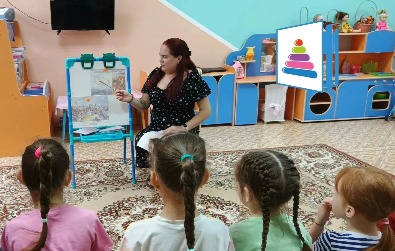 ✅️В подготовительной группе прошла увлекательная беседа о Невской битве! 
Ребята познакомились с ист