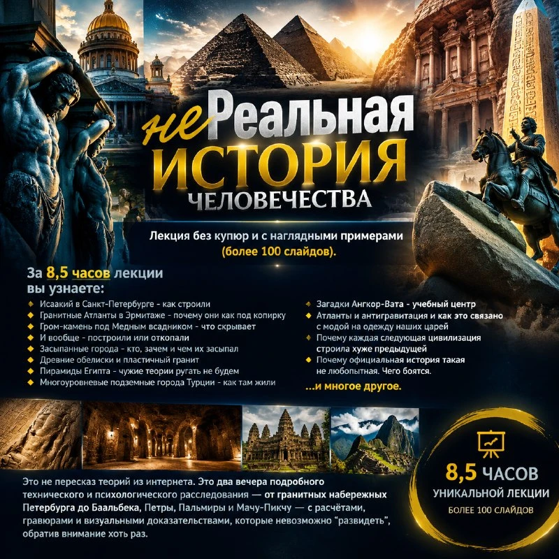 Пропустили два живых вечера «неРеальной истории человечества»? Мы записали для вас лекц...