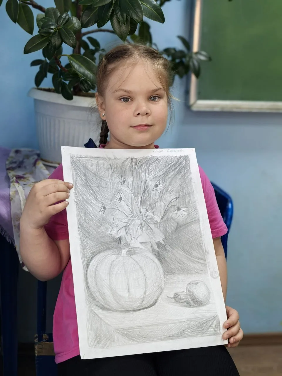 👨‍🎨Ученики ИЗОстудии «ВДОХНОВЕНИЕ» первого года обучения выполнили натюрморт в графике.