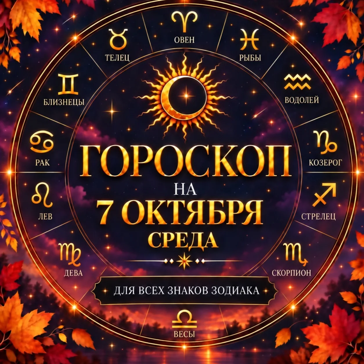 🔮 Гороскоп на 7 октября, среду