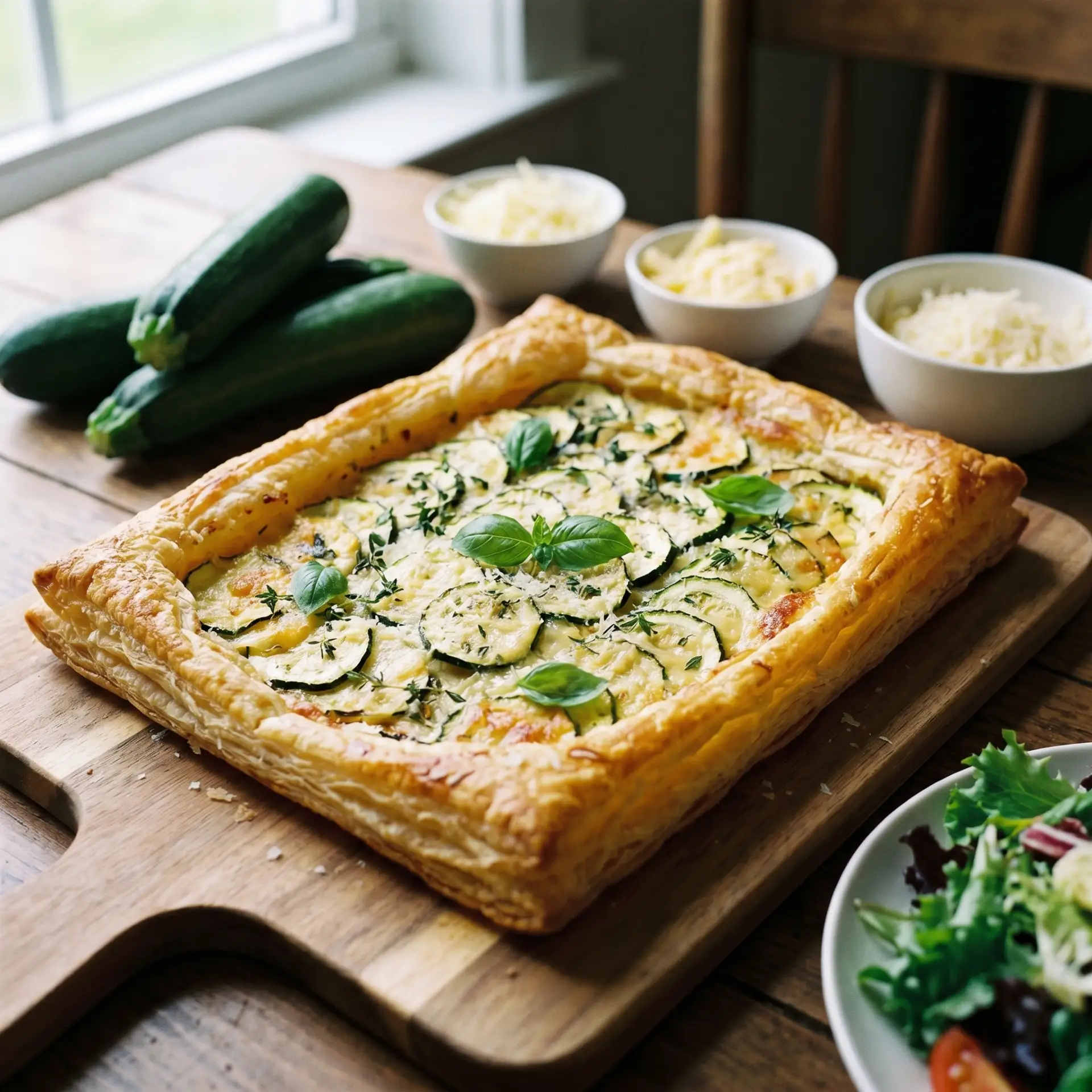 🍞 Слоеный пирог с кабачками и сыром🧀
