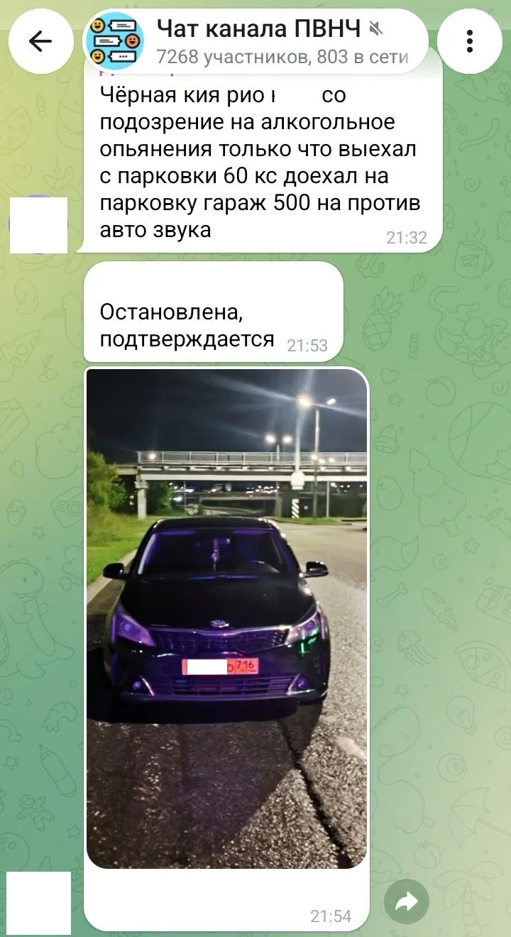 Очередного пьяного водителя поймали при помощи сообщения от граждан в чате ГИБДД