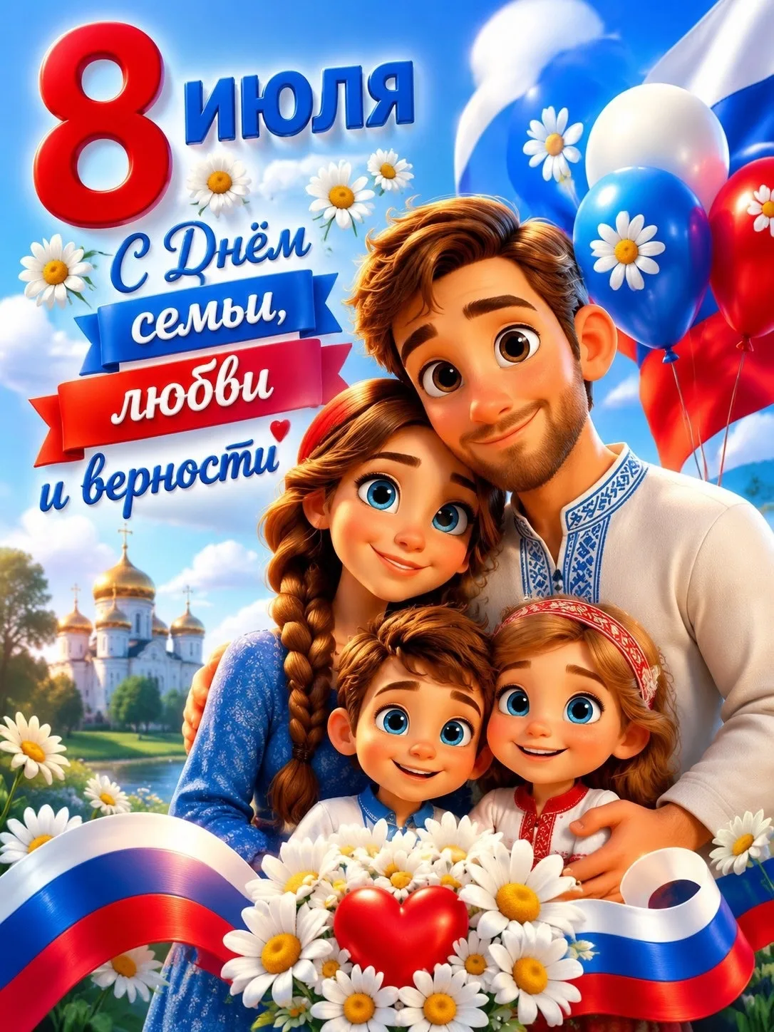🎉 Дорогие родители и гости нашего сообщества! Сегодня, 8 июля — День семьи, любви и верности! 💛
Эт