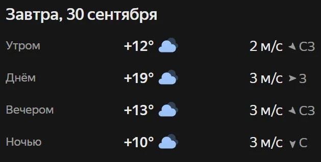 Прогноз погоды☀️