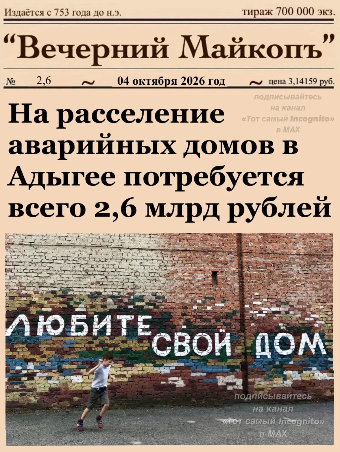 ✔️На расселение 42 аварийных многоквартирных домов в Адыгее потребуется всего-навсего 2...