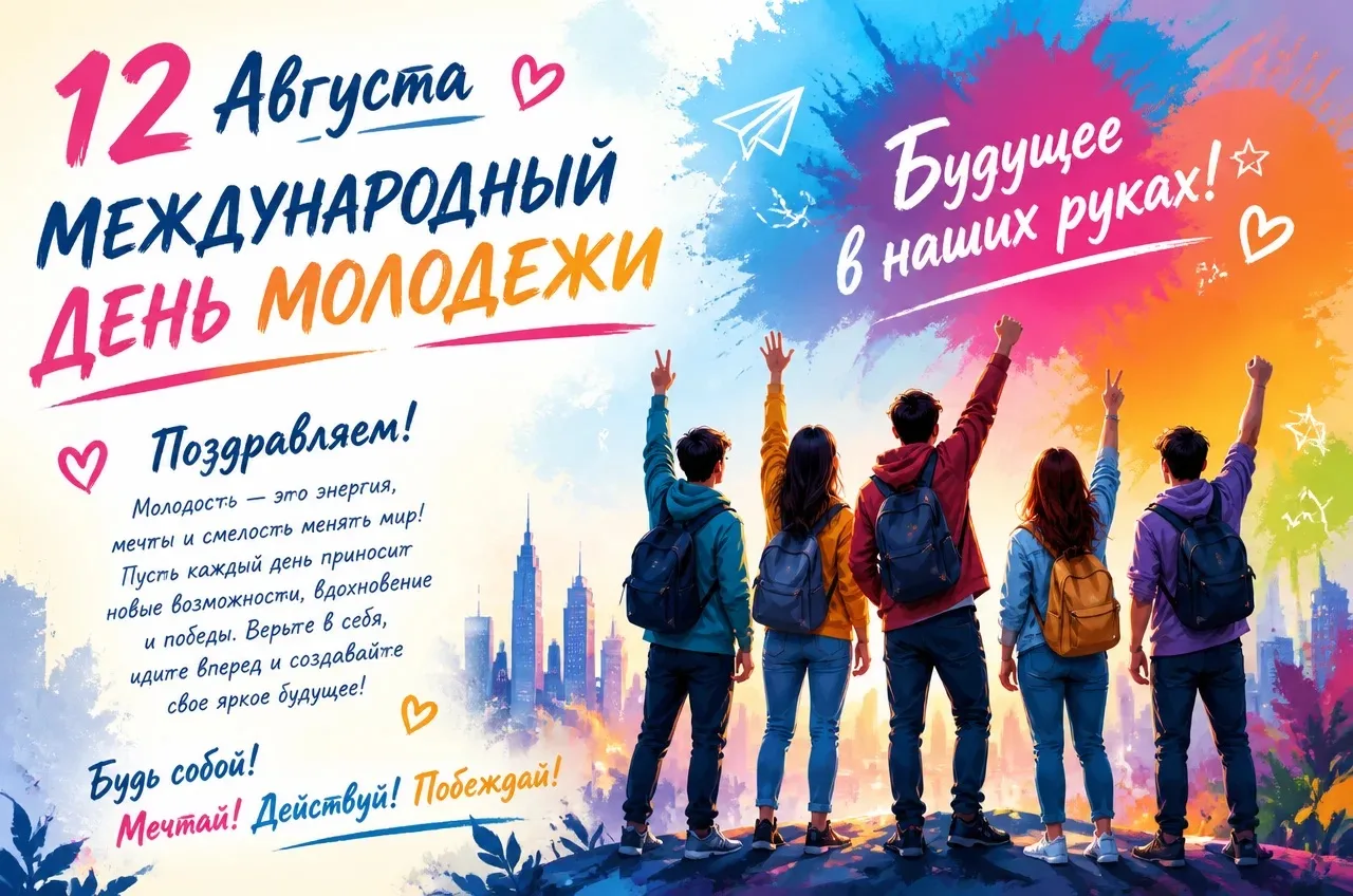Сегодня, 12 августа, мы отмечаем Международный день молодежи!✨