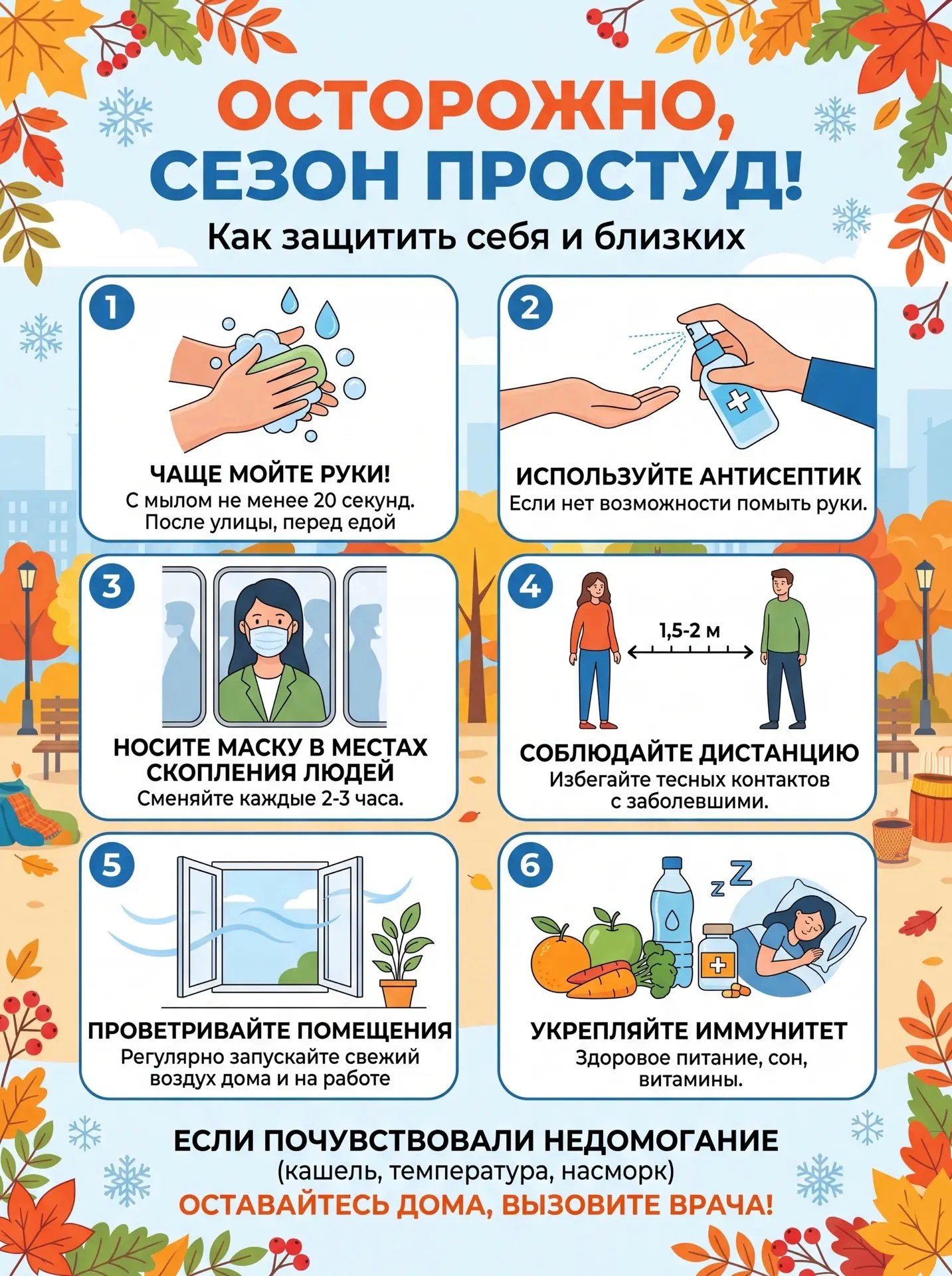 Осторожно, сезон простуд!💦