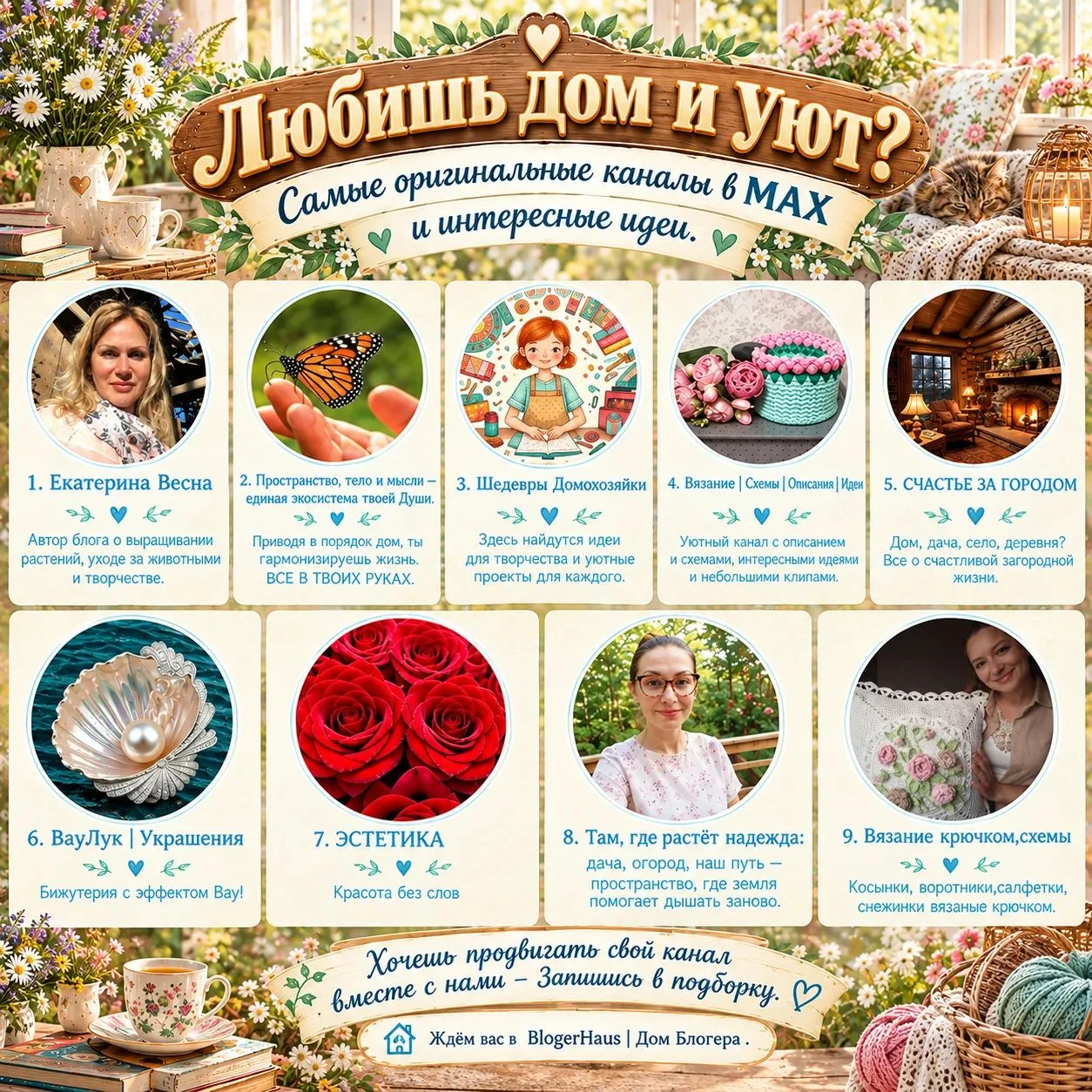 Любишь дом и уют?  Самые оригинальные каналы и  интересные идеи.