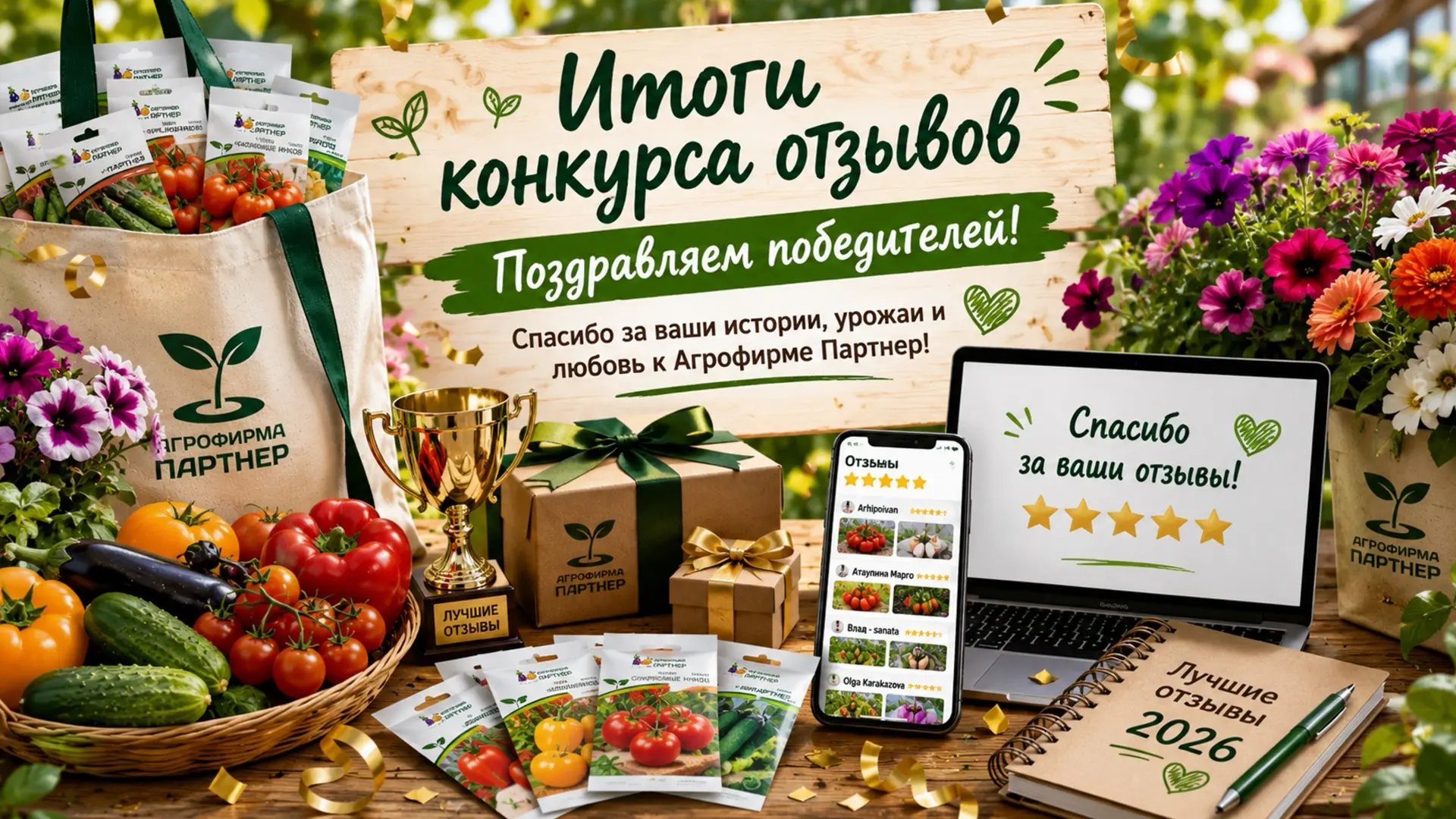 ✨ Итоги конкурса отзывов от Агрофирмы Партнер