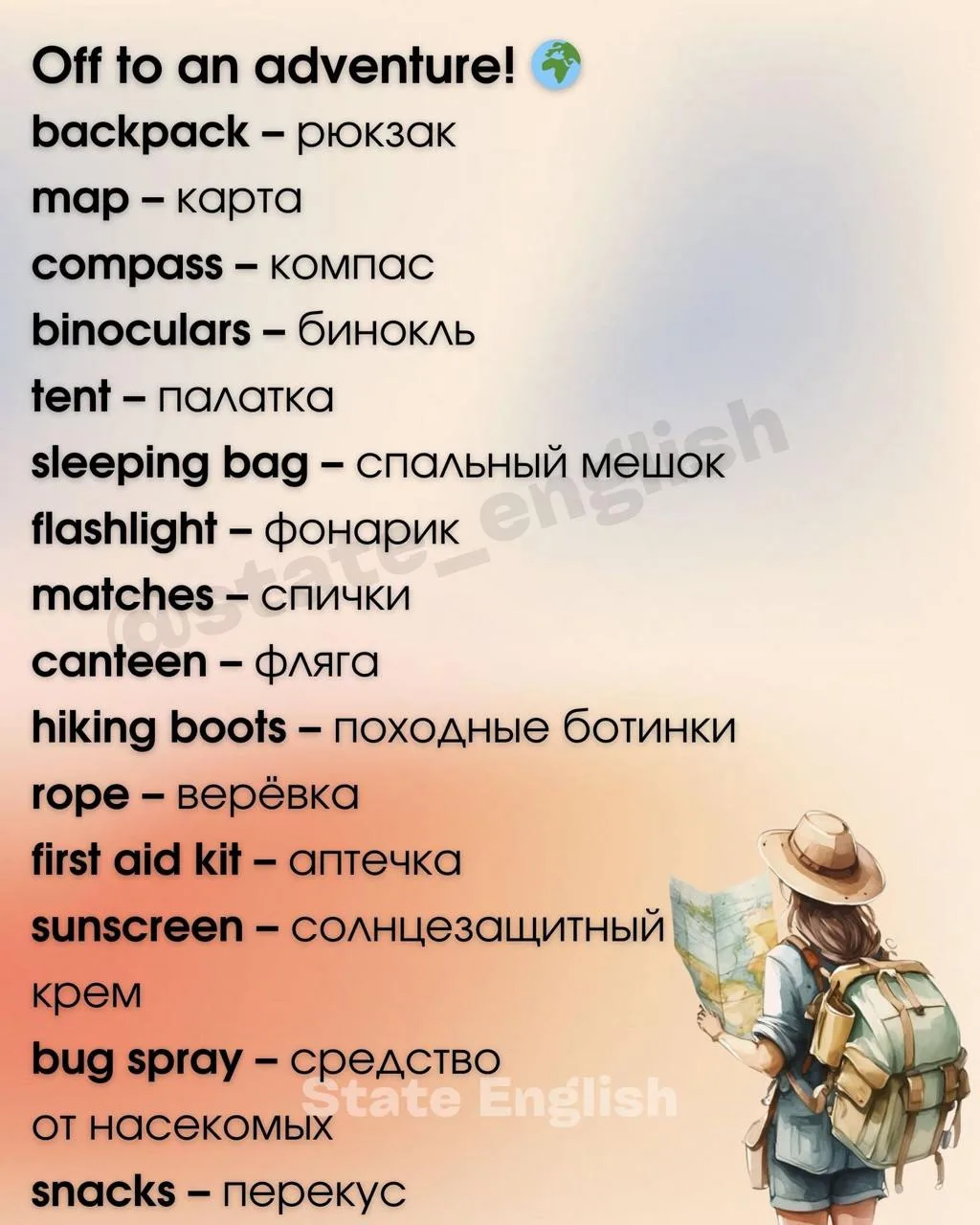Словарик для путешественников 🚶‍♂️Полезно?🙂