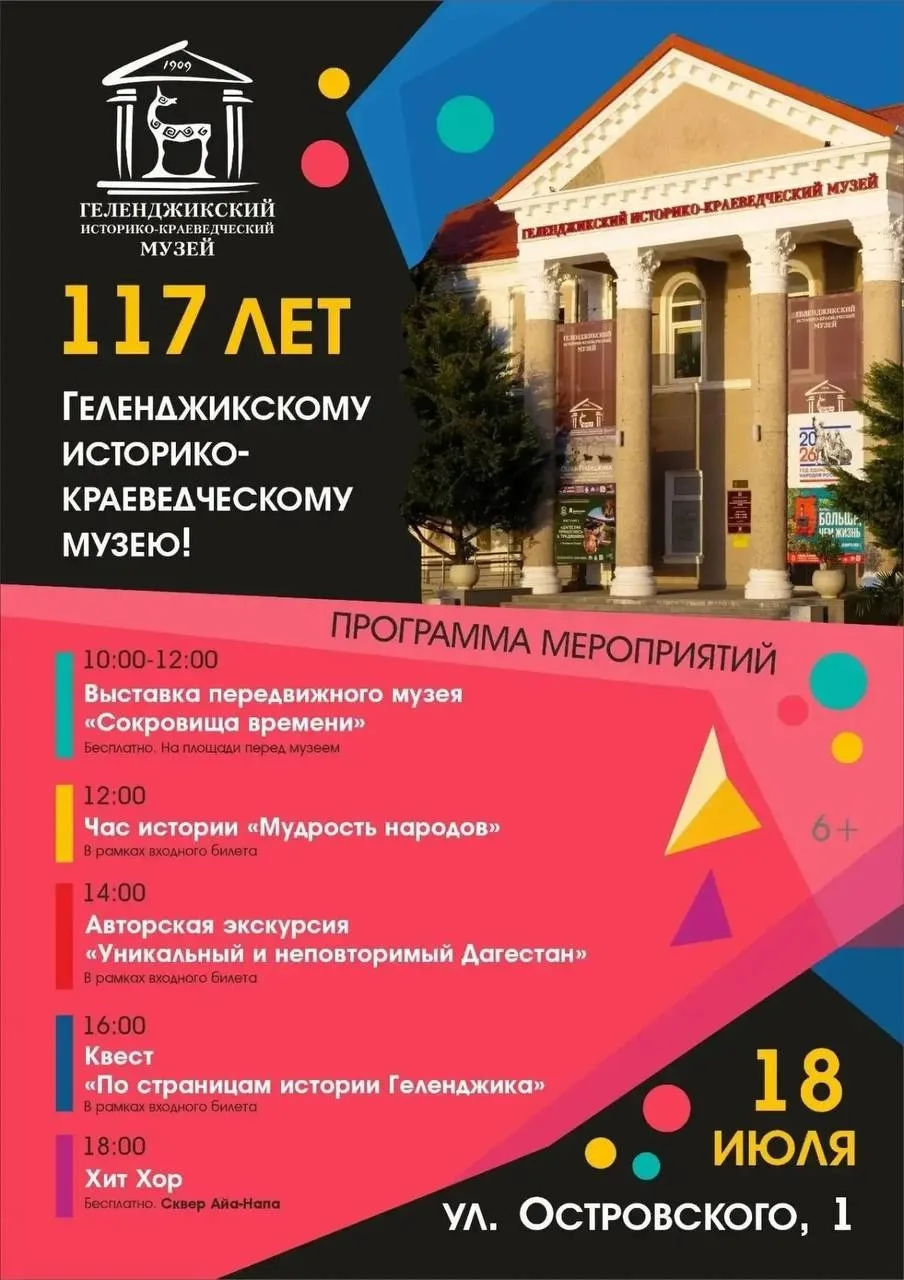 Музей Геленджика празднует 117-й день рождения 18 июля