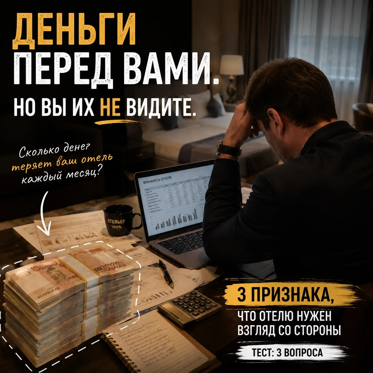 3 признака, что Вы уже перестали видеть, где Ваш отель теряет деньги