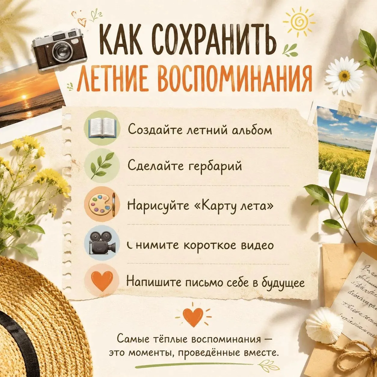 📸 Как сохранить летние воспоминания с ребёнком