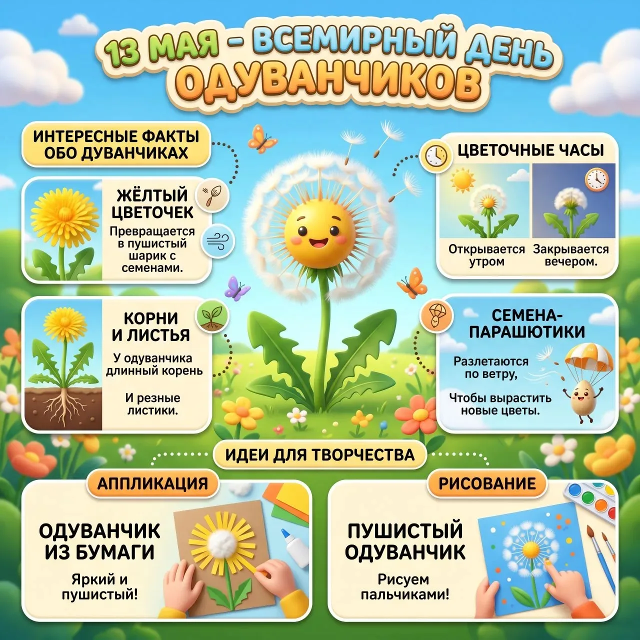 Сегодня — Всемирный день одуванчика! 🌼