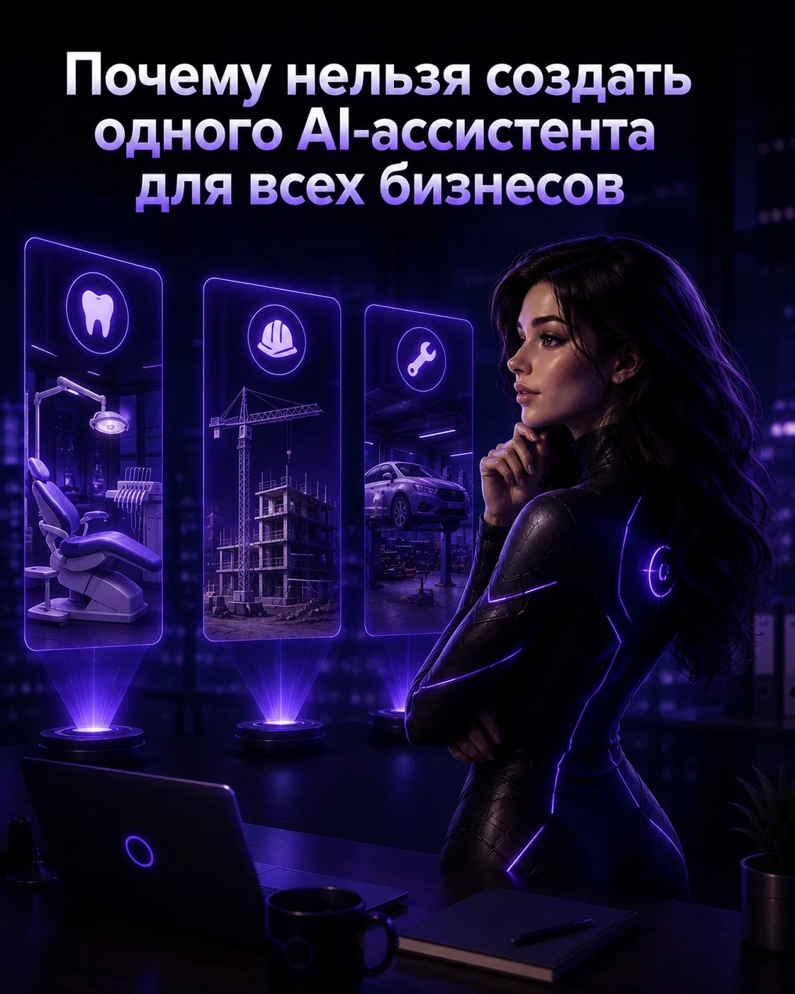 Почему нельзя создать одного AI-ассистента для всех бизнесов

На днях один предприниматель задал инт