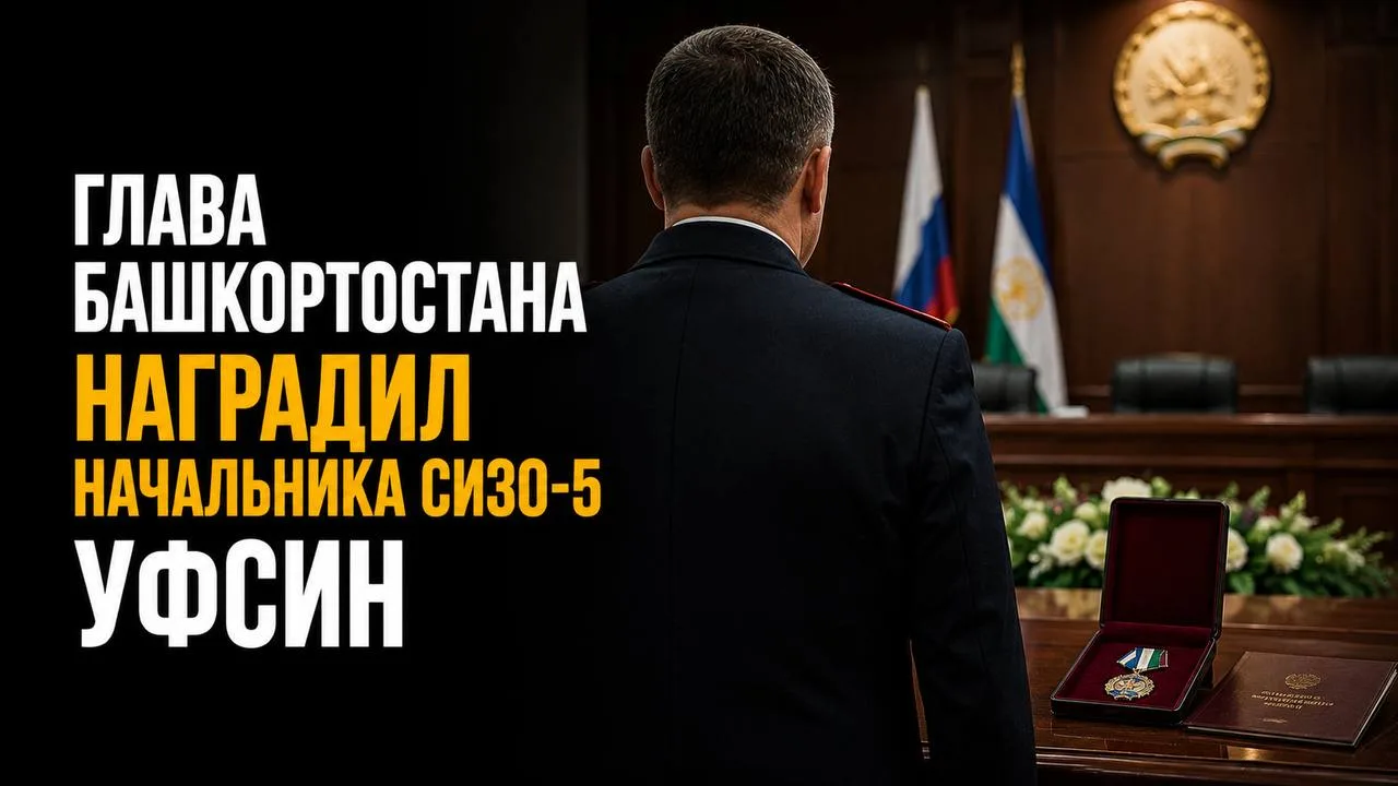 Глава Башкортостана наградил начальника СИЗО-5 УФСИН