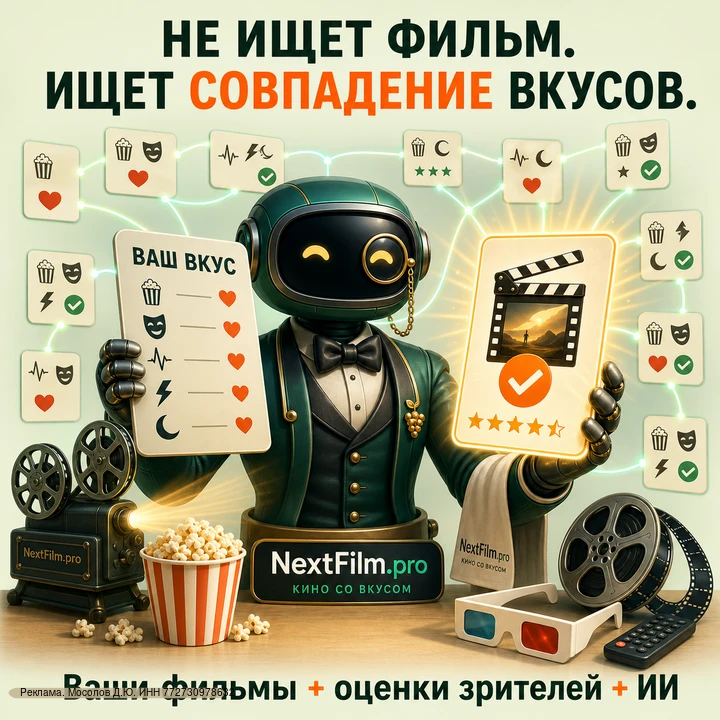Отметьте знакомые фильмы — NextFilm сопоставит ваши предпочтения с 32 млн оценок зрител...
