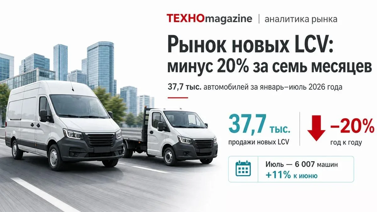 Продажи новых LCV в России сократились на 20% 📉