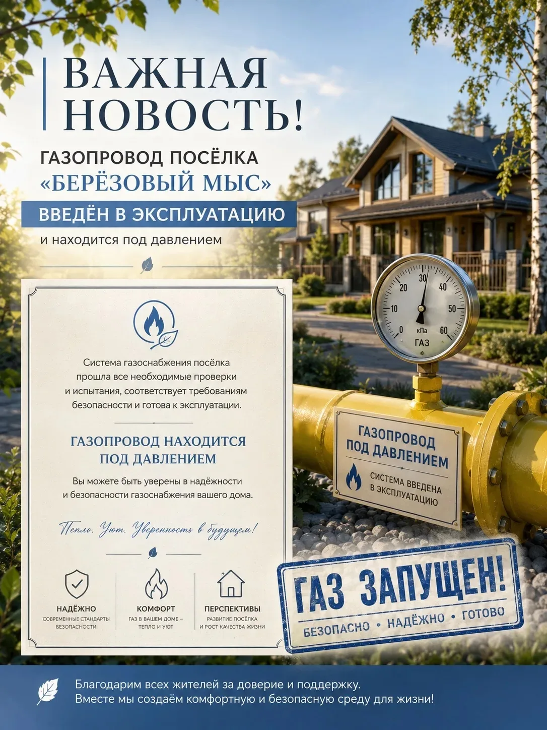 А у нас теперь есть газ!