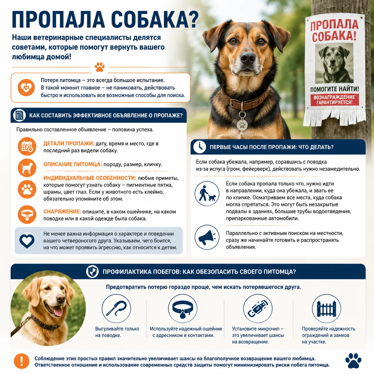 Пропала собака? Наши ветеринарные специалисты делятся советами, которые помогут вернуть вашего любим