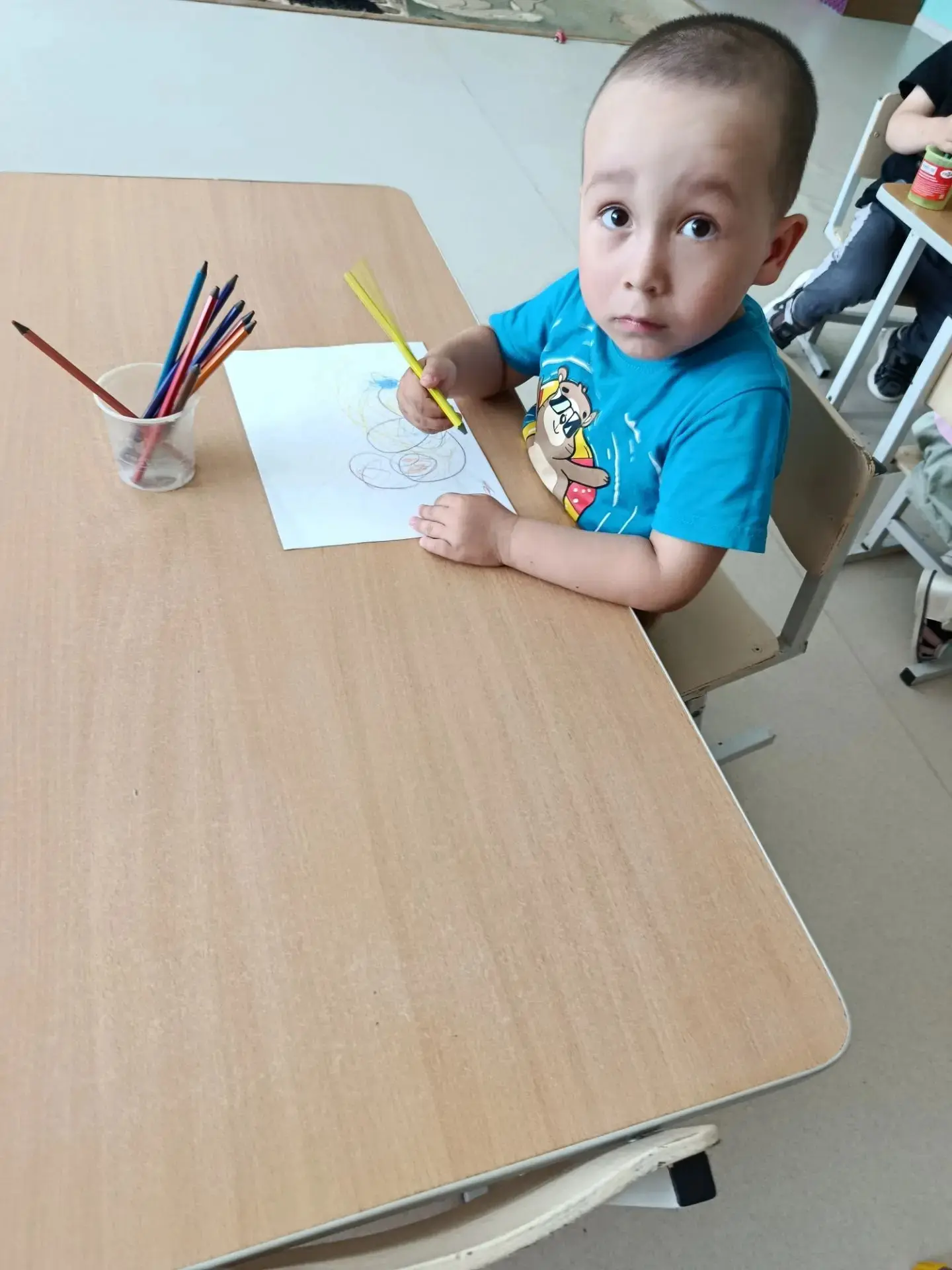 Без 1 кечкенәләр төркеме белән "Җәйнең матур көннәре" дигән темага рәсем ясадык. Максат...